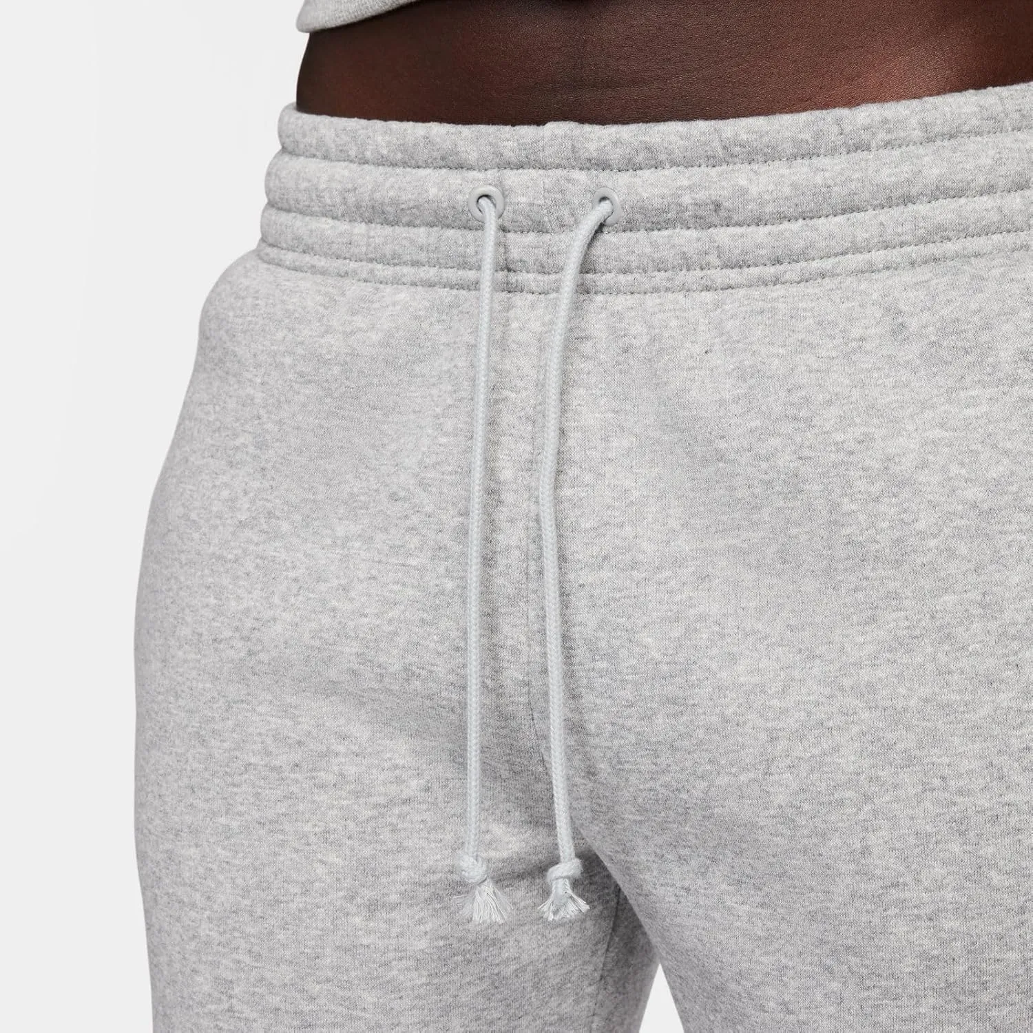 Nike Sportswear Phoenix Fleece Women's Mid-Rise Sweatpants (FZ7626-063, Dark Grey Heather/Sail)