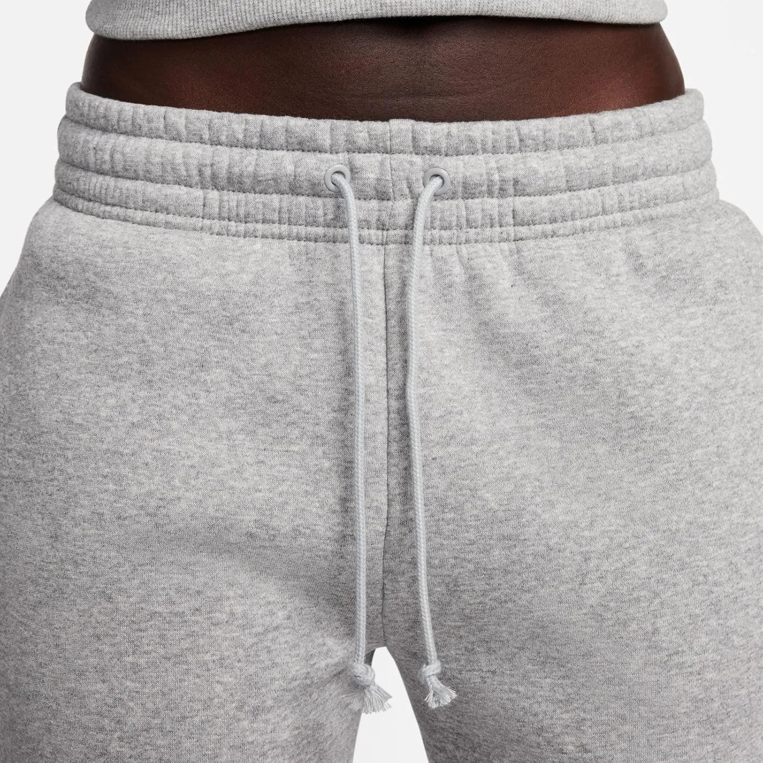Nike Sportswear Phoenix Fleece Women's Mid-Rise Sweatpants (FZ7626-063, Dark Grey Heather/Sail)