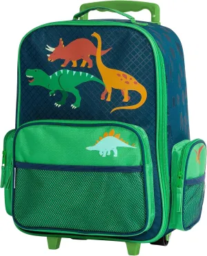 Stephen Joseph Kids' Classic Rolling Luggage, Green Dino, One Size