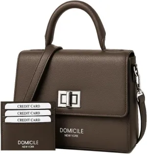 Top Handle Bag for Women Crossbody Bag for Women Handbag Satchel in Real Leather. 2 Piece set